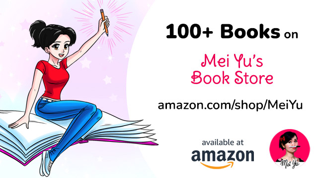 Image featuring the Mei Yu Book Store on Amazon, with over 100 books Mei has created.