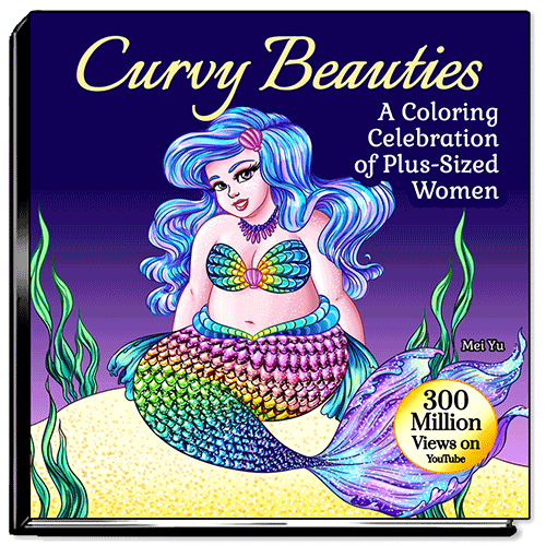 Cover of Curvy Beauties: A Coloring Celebration of Plus-Sized Women.