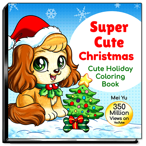 Cover of Super Cute Christmas: Cute Holiday Coloring Book.