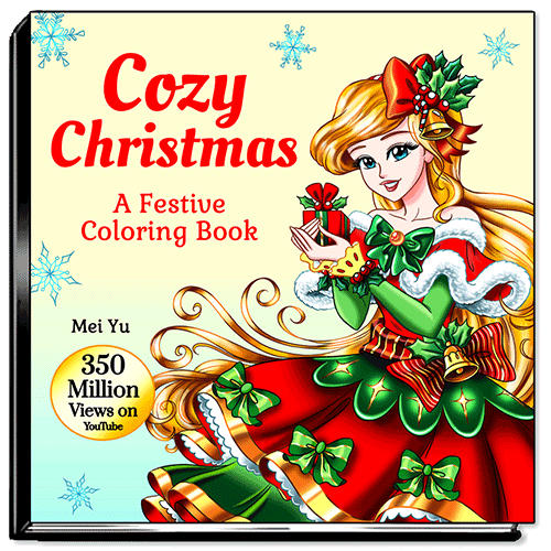 Cover of Cozy Christmas: A Festive Coloring Book.