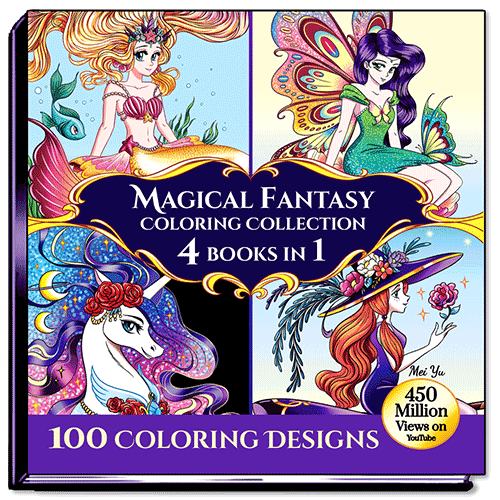Cover of Magical Fantasy Coloring Collection by Mei Yu.
