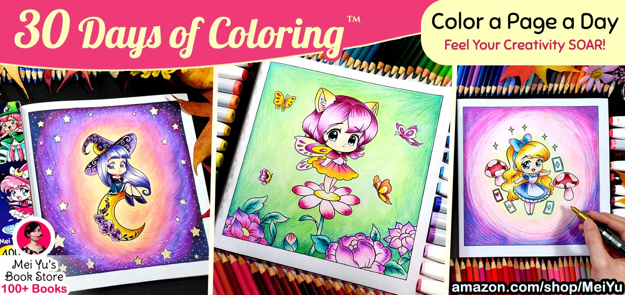 Mei's 30 Days of Coloring coloring books