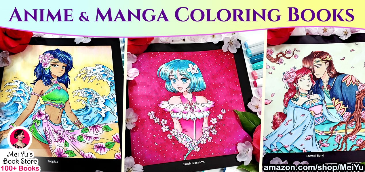 Mei's Anime & Manga coloring books
