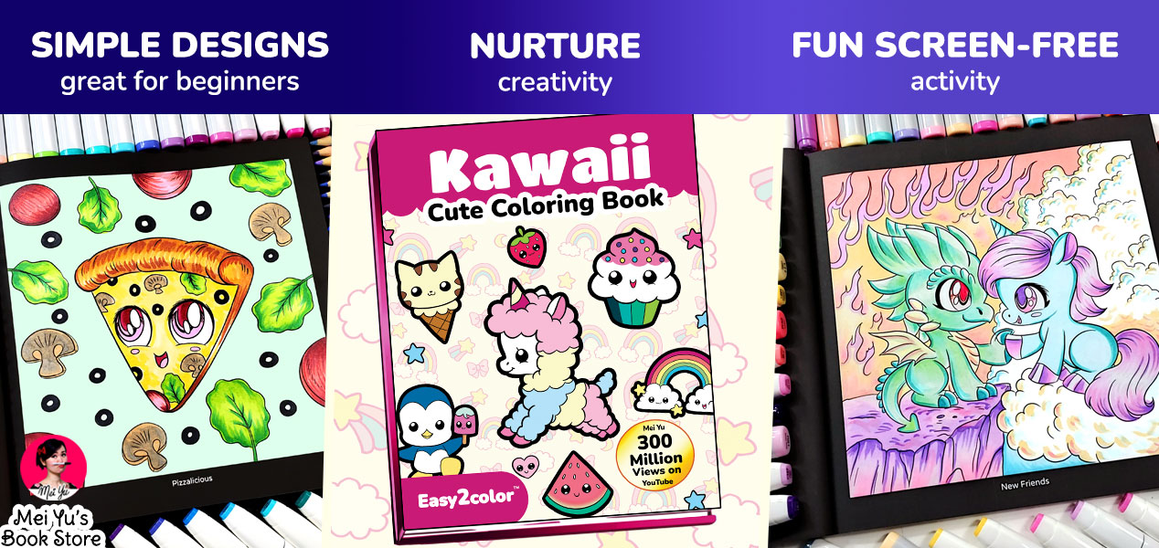 Feature image for Mei Yu's easy coloring books.