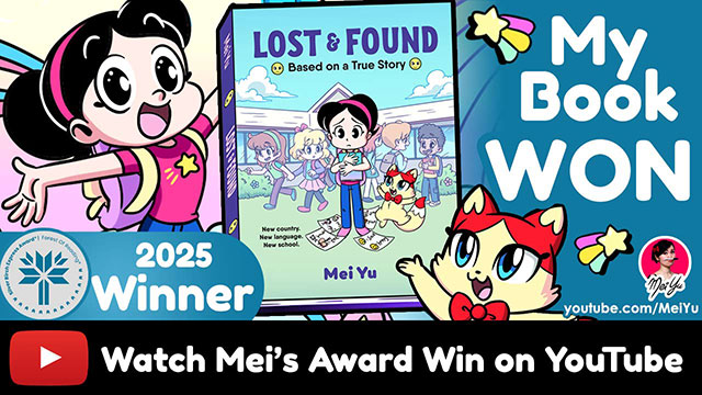 Video thumbnail for the Forest of Reading Festival Silver Birch Express Award ceremony 2025, where Mei Yu's Lost & Found video won.