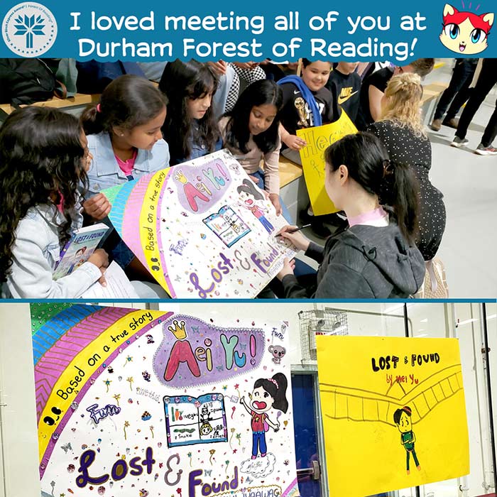 Mei Yu at the Forest of Reading 2025 festival in Toronto, meeting some of her fans.