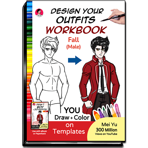 Cover of Design Your Outfits WorkBook: Fall (Male).