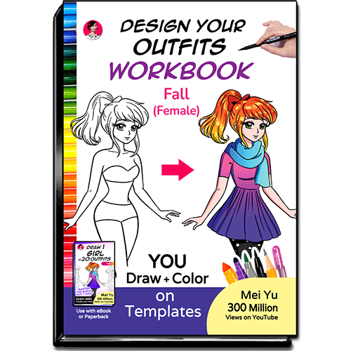 Cover of Design Your Outfits WorkBook: Fall (Female).