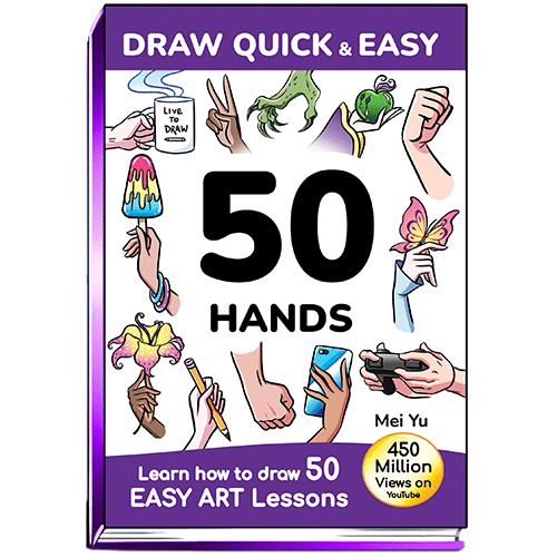 Cover of Draw Quick & Easy 50 Hands by Mei Yu.