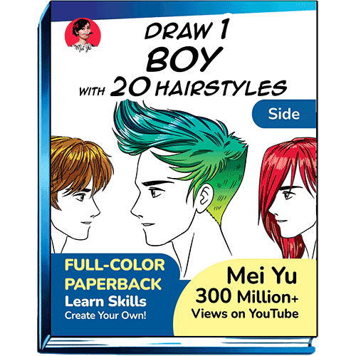 Cover of Draw 1 Boy with 20 Hairstyles - Side View.