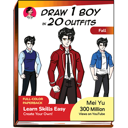 Cover of Draw 1 Boy in 20 Outfits - Fall.