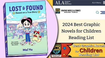 Lost and Found: Based on a True Story is on ALA's 2024 Best Graphic Novels Children Reading List.