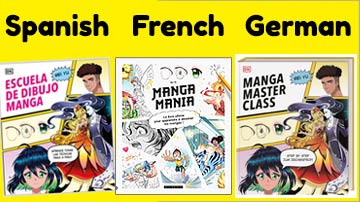 The Spanish, French, and German editions of Mei Yu's Manga Drawing School are now available for preorder on Amazon.