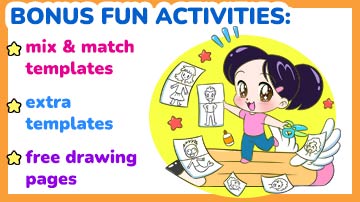 Enjoy bonus fun activities, like mix and match templates and more!