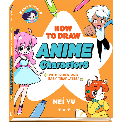 Cover of Draw with Mei: How to Draw Anime Characters with Quick and Easy Templates.