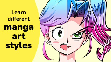 Learn how to draw manga characters and different art, cartoon, and comic styles.