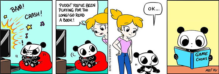 Puddi Panda comic strip