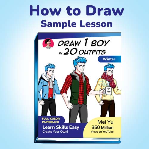 Thumbnail for sample art tutorial from Draw 1 Boy in 20 Outfits - Winter by Mei Yu