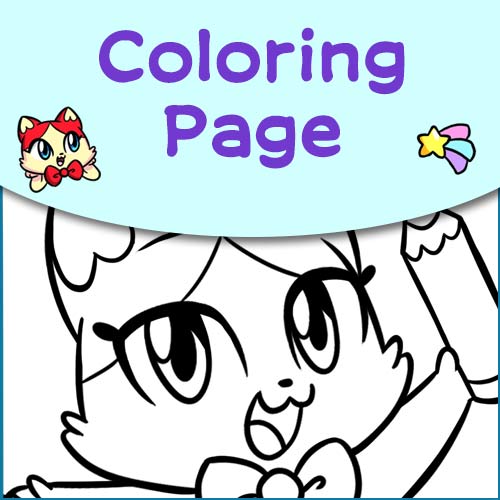 Thumbnail for coloring page of Meiow from Lost & Found: Based on a True Story graphic novel memoir by Mei Yu.