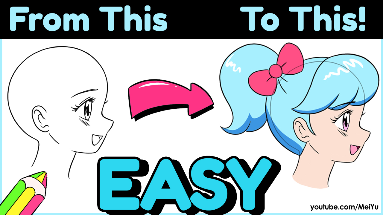 Thumbnail image for Draw with Mei: How to Draw Anime Characters drawing tutorial sample from the book.