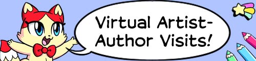 Banner image for virtual author/artist visits.